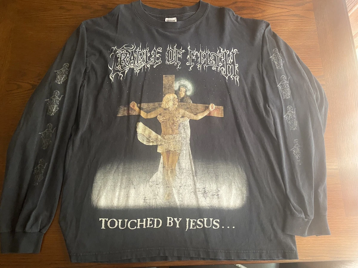 Vintage Cradle Of Filth Touched By Jesus Long Sleeve Shirt size XL