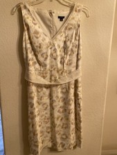 Ann Taylor White Pastel Dress Size 4