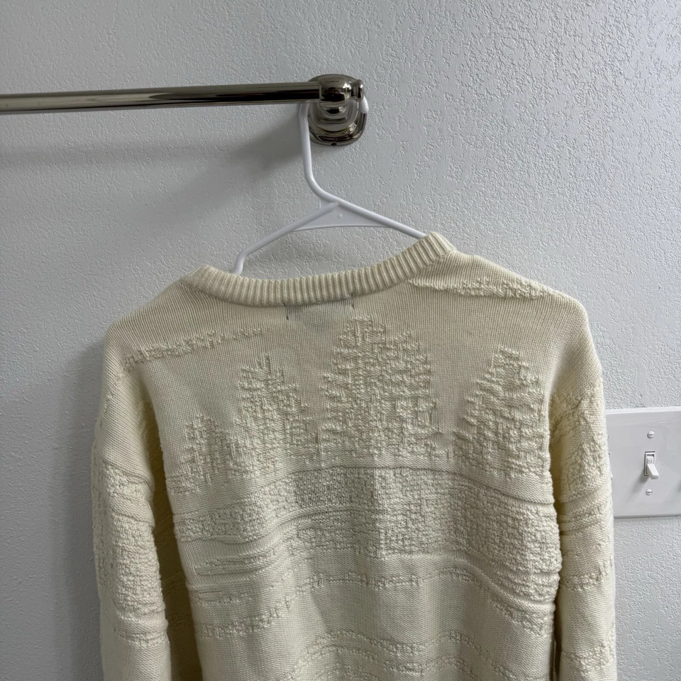 Suéter de Golf de Colección Eslabones de Ciprés Para Hombres XL Tapiz Tejido Hecho en EE. UU. Abuelo Años 90 AOP Foto 4 de 4