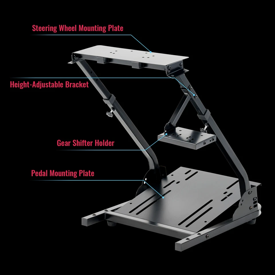 游戏赛车模拟器座舱 - 方向盘支架适用于 PS4/5 XBOX G29 G920 — 第 3/4 张图片