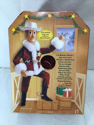 1999 Mattel Disney Toy Story Holiday Hero Woody Doll Figure NEW