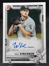 WILL KINCANON 2021 BOWMAN PROSPECTS AUTO ROOKIE WHITE SOX K0