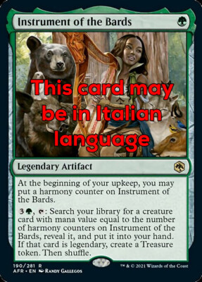 MTG INSTRUMENT OF THE BARDS FOIL EXC - BARDENINSTRUMENT - AFR - MAGIC