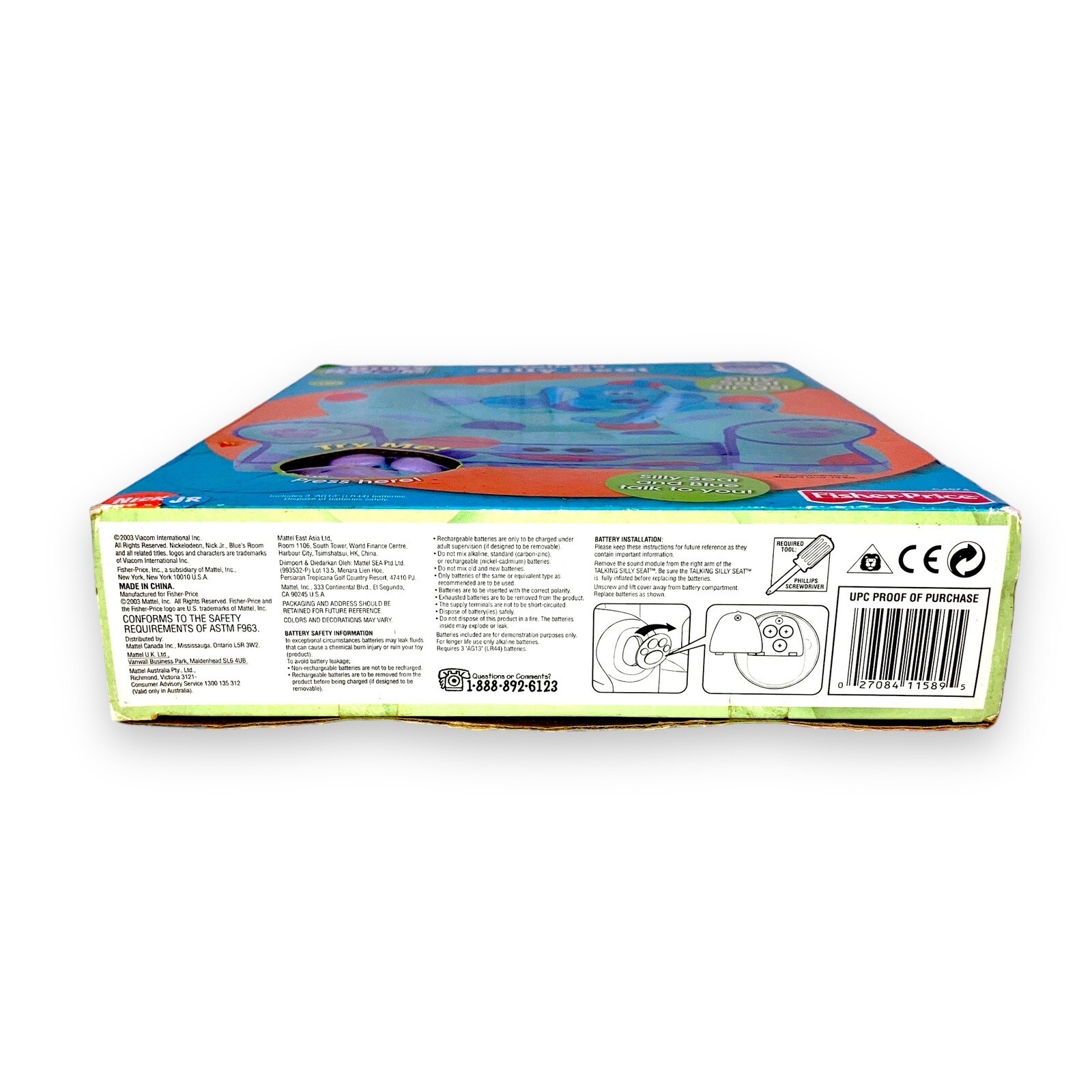 Fisher Price Blues Clues Talking Silly Seat Inflatable Chair Vintage Sealed 2003