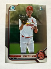 2022 Bowman Chrome Draft BRYCEN MAUTZ 1st Bowman RC St. Louis CARDINALS #BDC-124