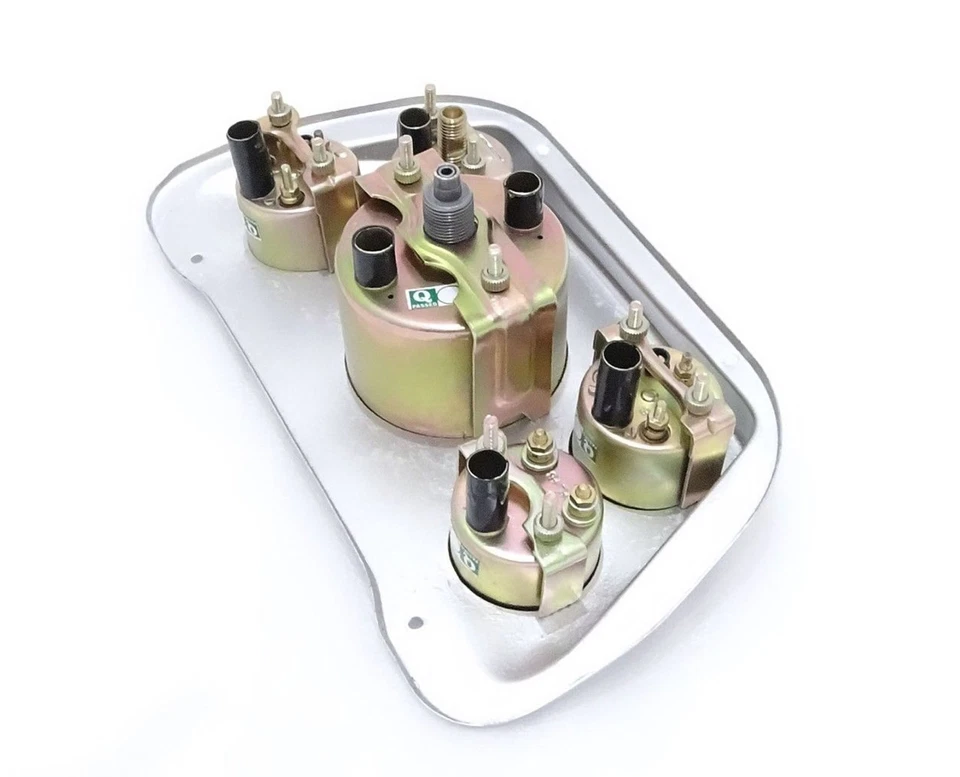 Cuadro de instrumentos medidor de tablero de panel + placa de montaje cromada para Willys jeeps AE Foto 4 de 4