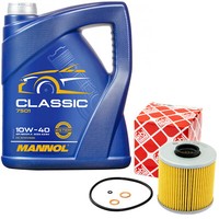 MotoröL Set 10W-40 5 Liter + ÖLfilter 26803 FüR BMW 3Er 318Is E36 103KW 140 PS