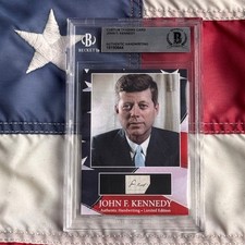 John F. Kennedy Handwritten Word Cut from a A...