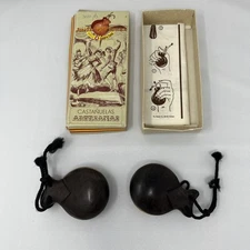 Jose Tarrega Peiro Authentic Castanets Spain 1980's Marca Lucero Tena