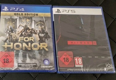 2 Top Games NEU & OVP: Hitman 3 (PS5), For Honor Gold (PS4)