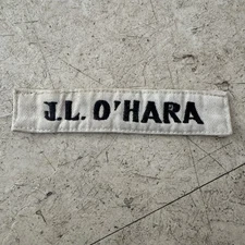 US Army Name Tape White HBT Korean Vietnam War Uniform Patch Theatre Made