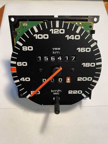 VW Golf 2 Tacho 220 km/h VDO Wegstreckenzähler 950 alte ZE Kombiinstrument