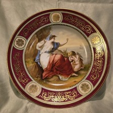19th C Royal Vienna Gilt Cabinet Plate Ariadne A.Kauffman