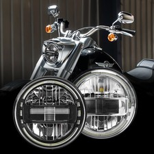 Universal 5.75/7 Inch 90W Motorcycle Led Headlight Projector For Harley Touring