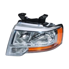 Left Driver Side For 2015-2017 Ford Expedition Headlight W/O Lens Chrome Halogen