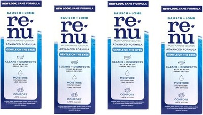 Fresh Multi-Purpose Contact Lens Solution, Travel Size 2 Fl Oz Pack Of 4 