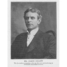 JOSEPH GILLOTT Australian Composer - Antique Print 1900