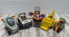 Paw Patrol Mighty Pups Toys Lot Of 5 Vehicles And 5 Figures