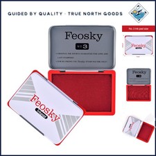 Medium Red Ink Pad for Rubber Stamps, 4" x 2.75" Size for Clear Impressions