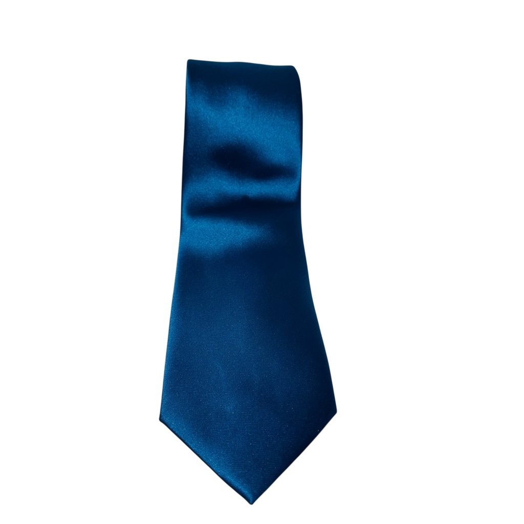 Puccini Solid Blue Silk Tie - image 1