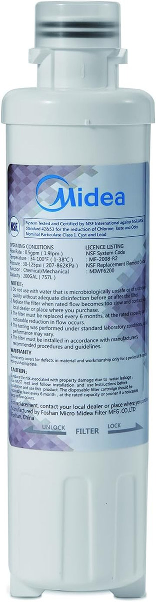MIWF6200 Twist-In Refrigerator Water Filter, 200 Gallon, Compatible with  Side-B | eBay