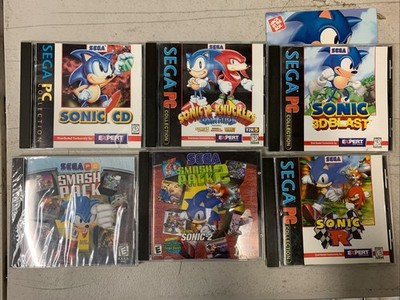 *BUNDLE* Sonic CD Sonic 3D Blast Sonic R (Windows PC CD-Rom) Sega PC Collection