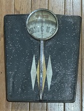 Vintage DETECTO Art Deco Mechanical Bathroom Scale   Toledo   Black Speckled