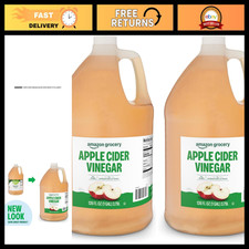 Organic Apple Cider Vinegar 1 Gallon (128 Fl Oz) - Pack of 2, Raw & Unfiltered