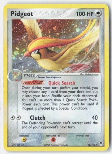 Pokemon Pidgeot EX FireRed & LeafGreen #10/112 LP