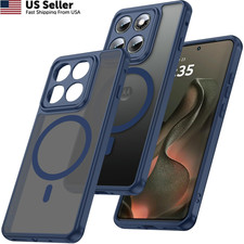 MAKAVO Magnetic for Motorola Moto Edge 2025 Case 2025, Blue