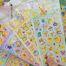 Pikachu Sticker Sheet Pokemon Random Sheet Cute Mini Pocket Monsters Glossy