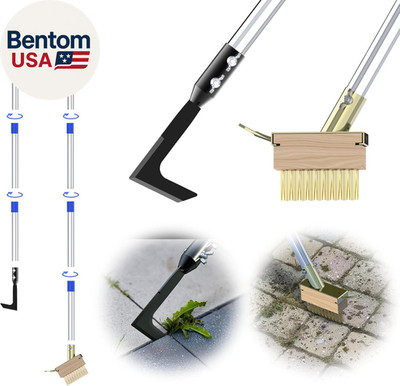Crack Weeder Tool Set, Manual Stainless Steel Crevice Weeding Tool with Adjustab