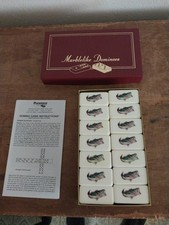 Dominó vintage Puremco Professional Jumbo tamaño extra grueso como mármol "BAJO"