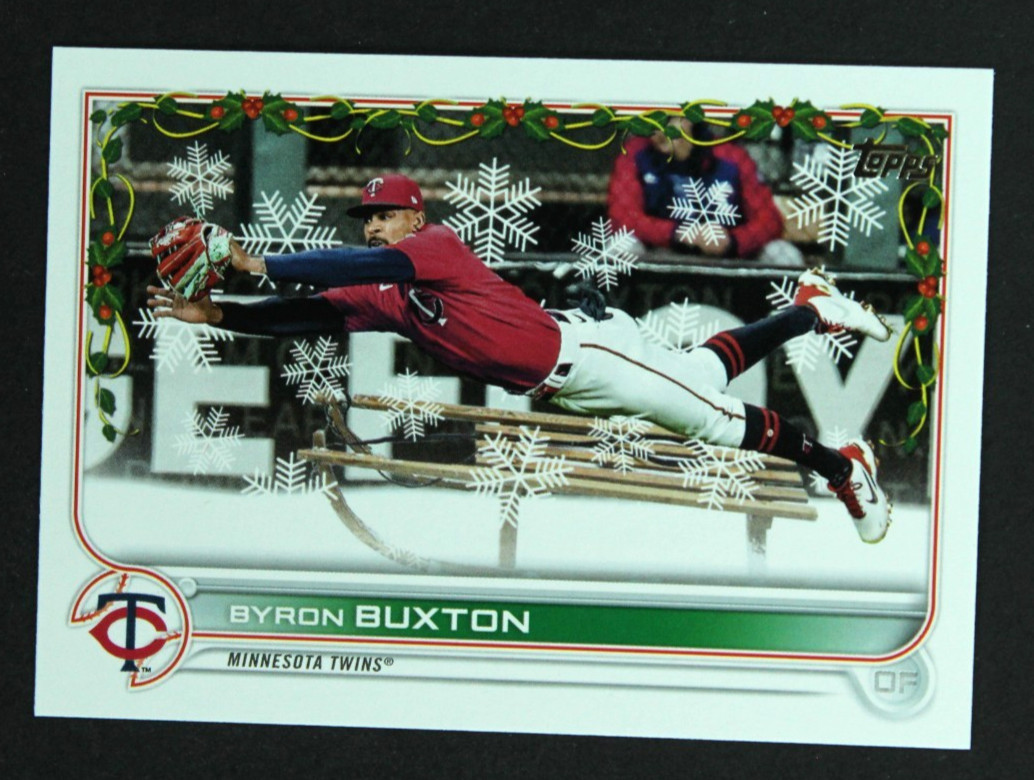 2022 Topps Holiday Byron Buxton Super Rare Sled Variation SSSP #HW67