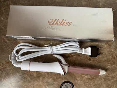 Ukliss Curling Iron/Wand Electric White Pink Plastic Metal Hair Styling Tool