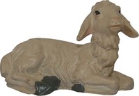 Krippenfigur Schaf Liegend 3,7 Cm Polyresin FüR 15-20 Cm Figuren