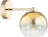 Wandlampe Schlafzimmer Glas Gold Metall E27 B:22 Cm Wandleuchte Wohnzimmer