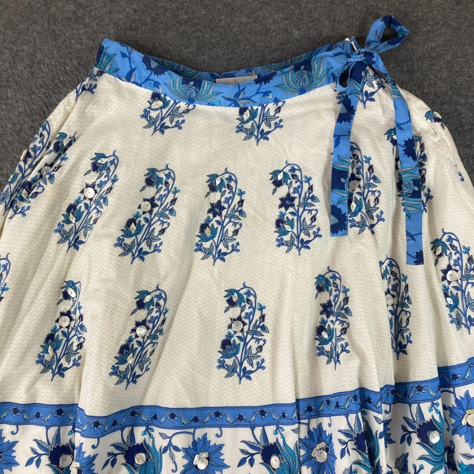 Falda envolvente suave envolvente para mujer Petite PXS azul floral forrada Cottagecore Foto 2 de 4