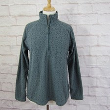 Eddie Bauer Sweater Women's Large Quest Quarter Zip Fleece Pullover Geometric