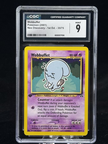 Wobbuffet (1st Edition) graded CGC 9 for sale on eBay