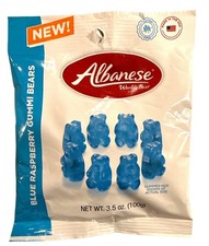 Albanese Blue Raspberry Gummi Bears 3.5 Oz Gluten/Fat Free Gummy Candy Made USA