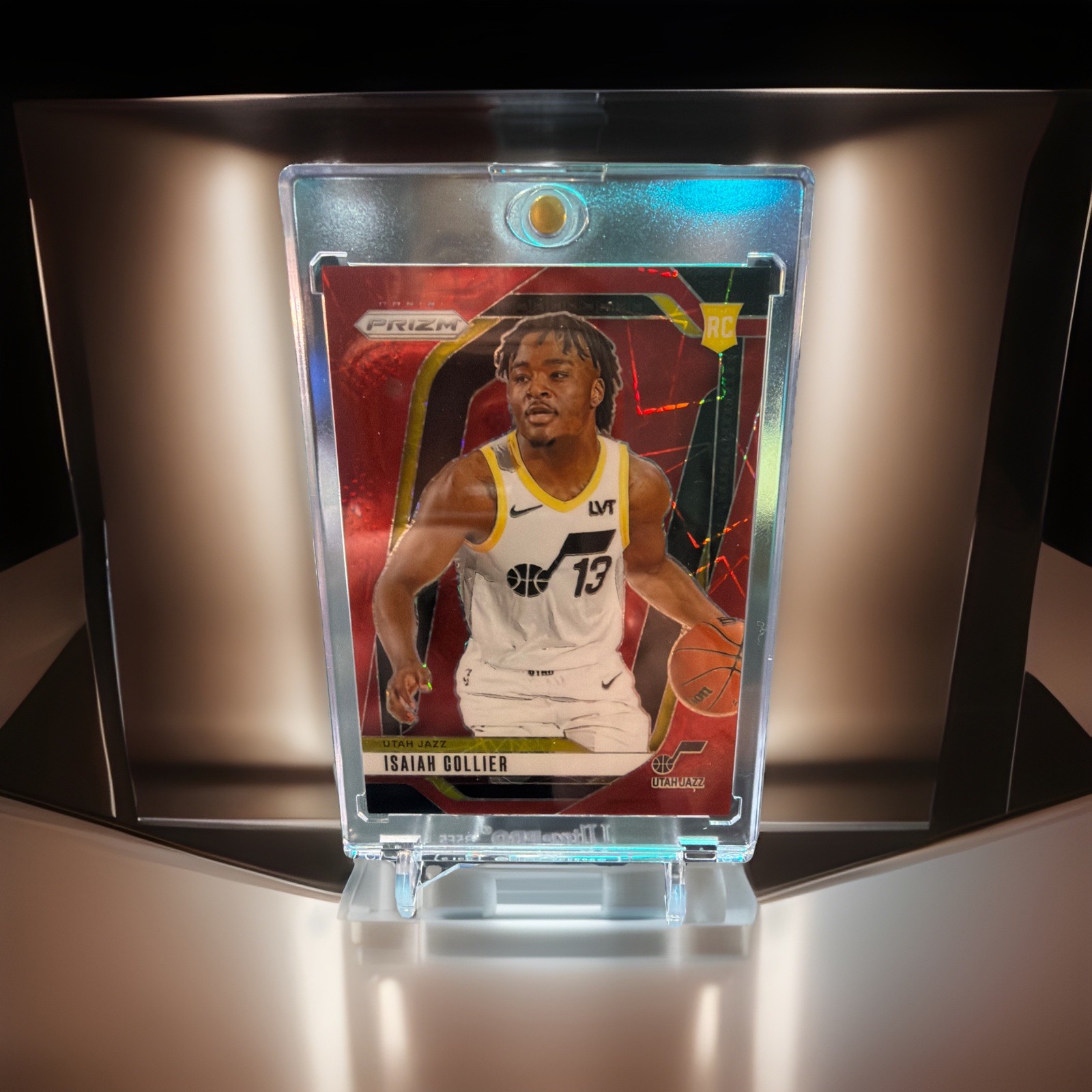 2024-25 PANINI PRIZM ISAIAH COLLIER #227 RC RED LAZER PRIZM SP# 17/35 UTAH JAZZ