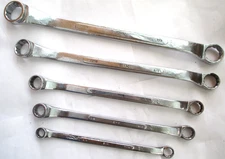 SK Tools SET OF 5 SAE Forged Alloy Offset Double Box End Wrench. 12 pt. 3/8-7/8"