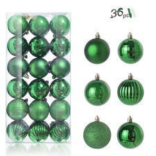 36 Pcs Christmas Tree Ornaments Set Shatterproof Christmas Balls Decorations