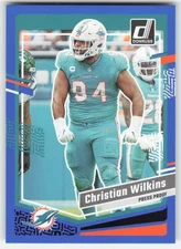 2023 Donruss #182 Christian Wilkins Press Proof Blue