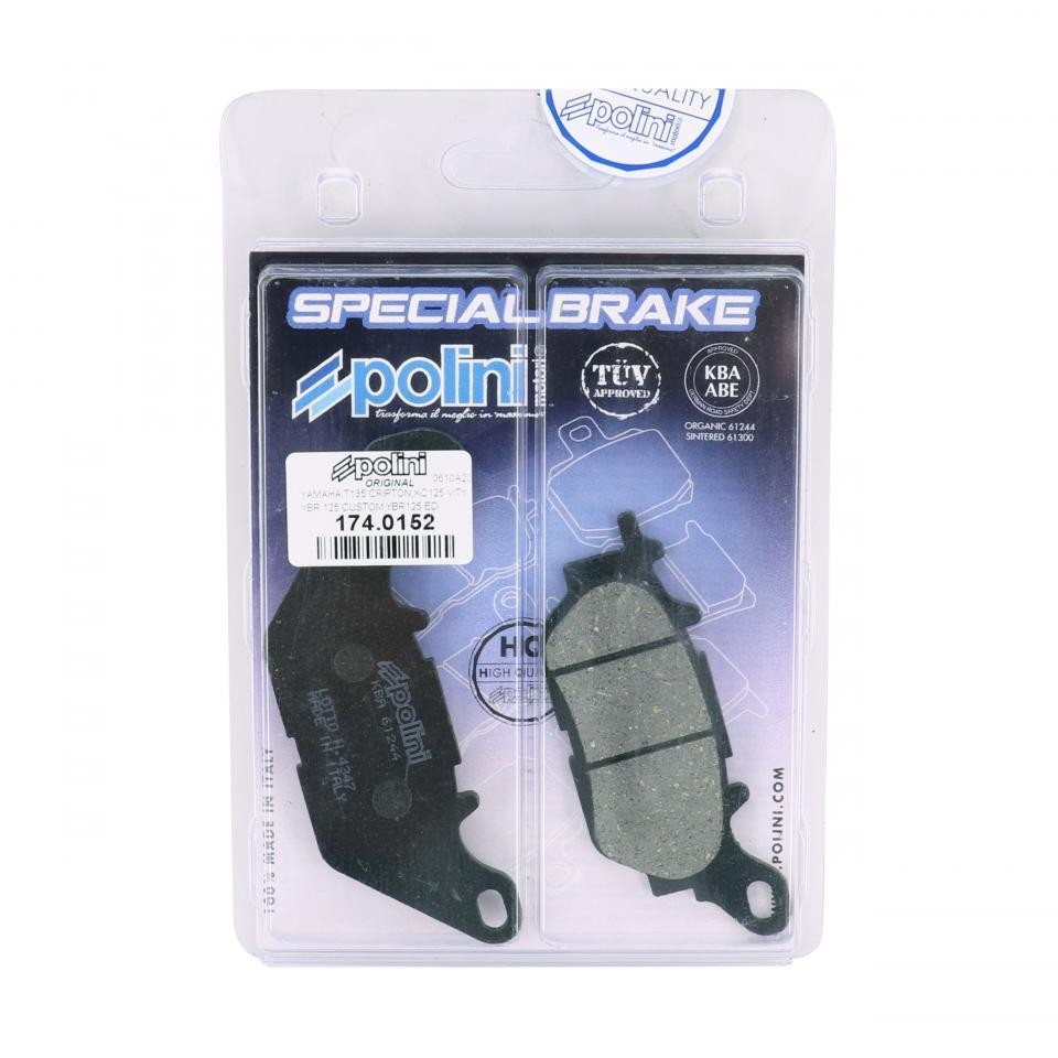 Plaquette de frein Polini en métal fritté pour Yamaha 125 Custom 2006-2012
