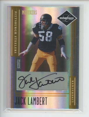 JACK LAMBERT AUTO 2006 LEAF LIMITED MONIKERS GOLD AUTOGRAPH 58/58 JERSEY # 1/1