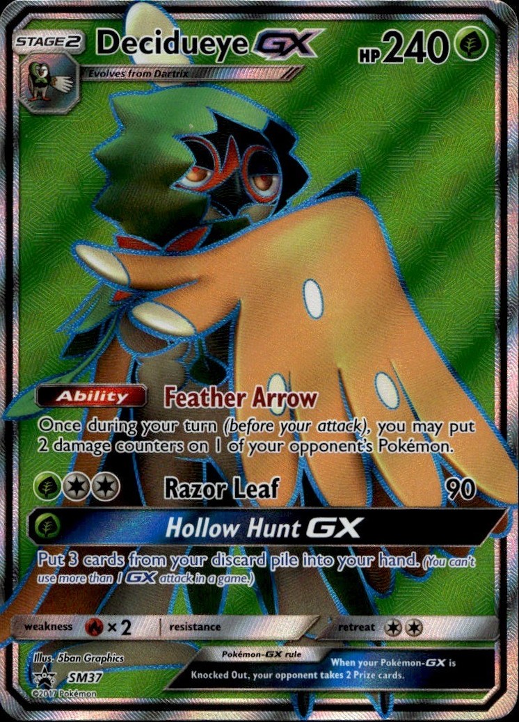 Decidueye GX - SM37 Holo Promo Sun & Moon Promo Pokemon Near Mint
