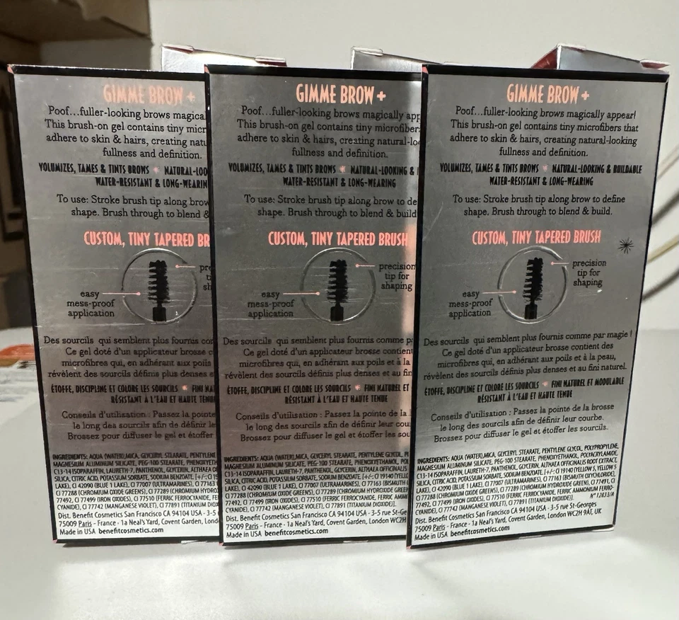3 New Benefit Cosmetics Gimme Brow+ Brow-Volumizing Fiber Gel #4 0.1oz $30 - Image 4 of 4