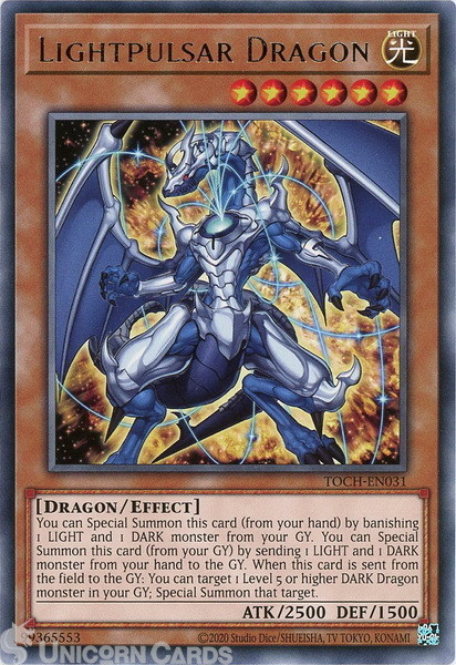 TOCH-EN031 Lightpulsar Dragon Rare UNL Edition Mint YuGiOh Card